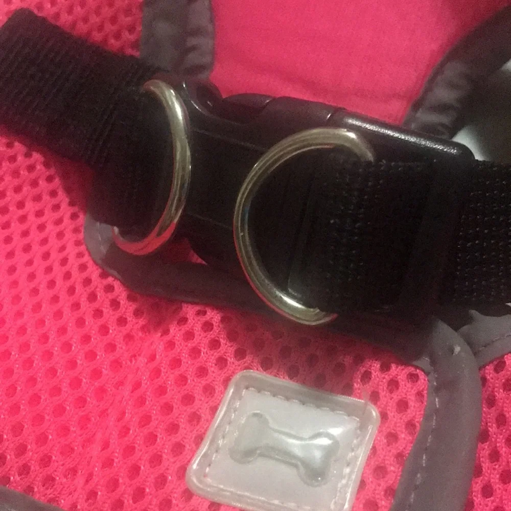 🐾 NWOT Simplydog Neon Pink And Gray Reflective Dog Harness XS